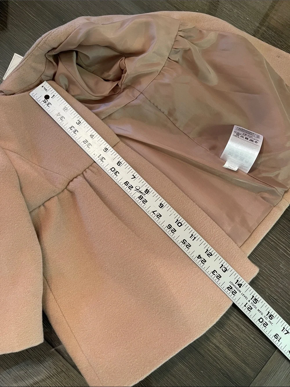 NWT Baby Gap Faux Wool Swing Coat / Peacoat - Tan - Size 12-18 Months